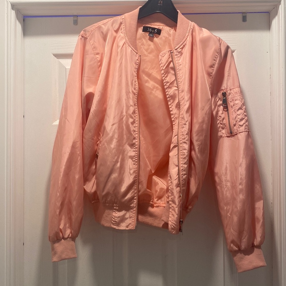 Thin lightweight pink jacket